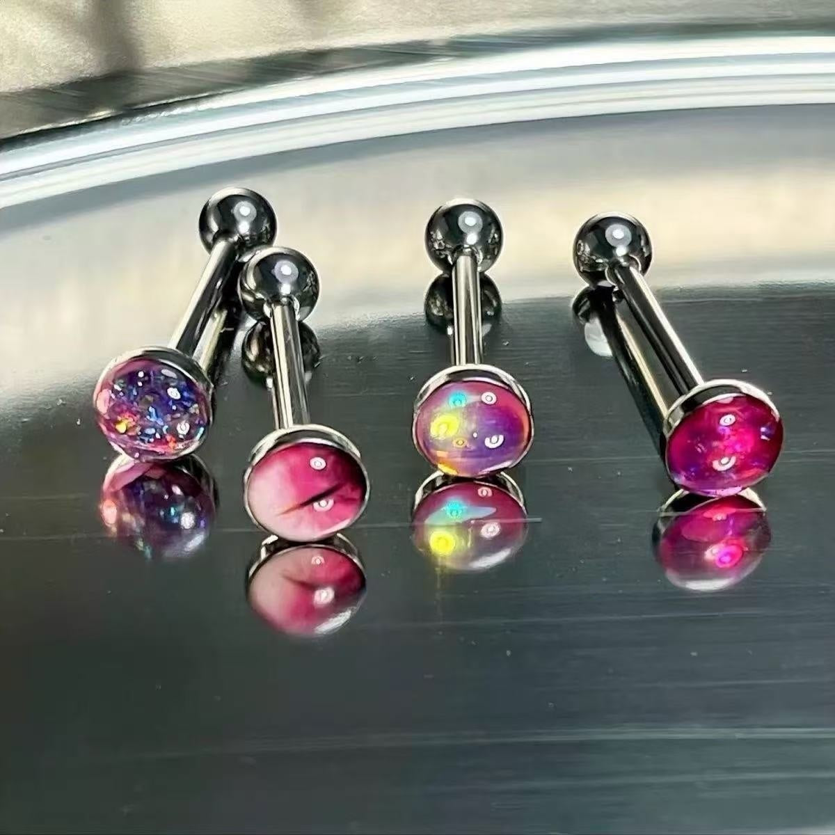 Hot Girl Titanium Steel Sweet Cool Hot Tongue Pin
