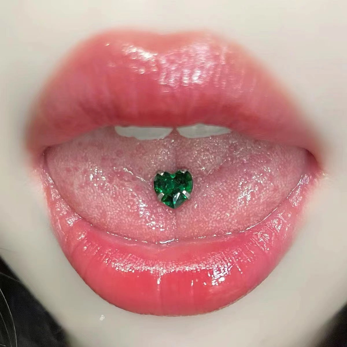 Loving Heart Zircon Tongue Pin