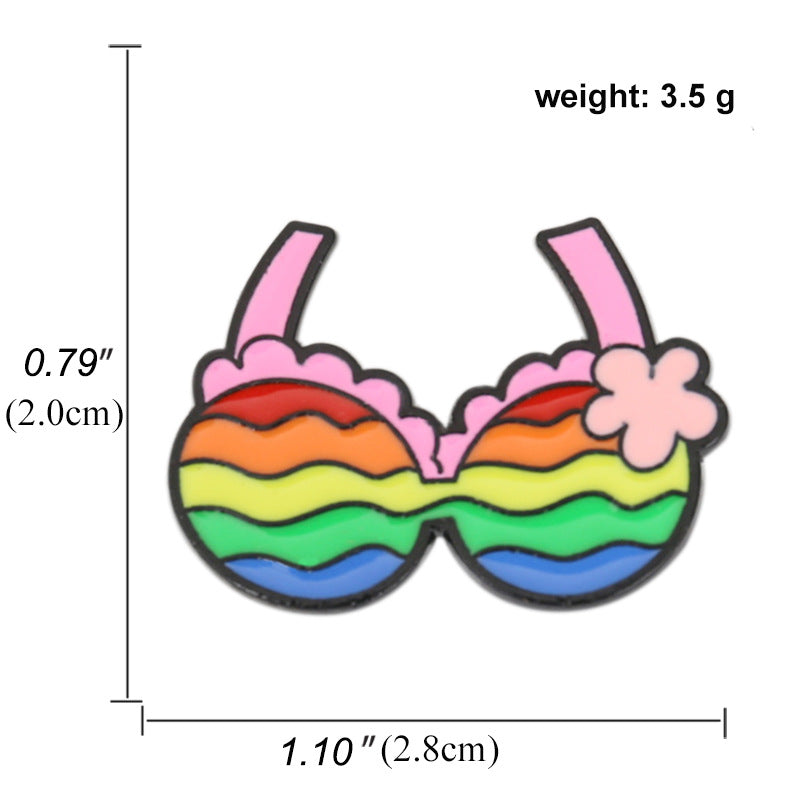 Rainbow Creative Cartoon Snail Colorful Badge Brooch