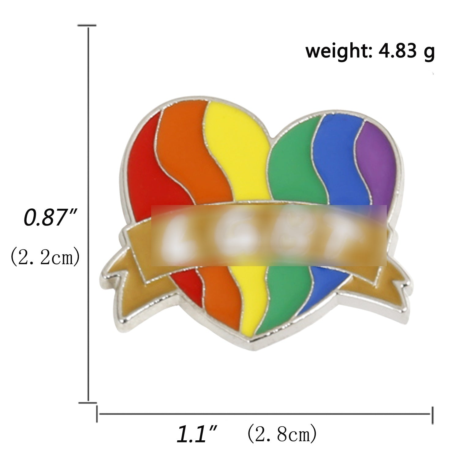 Rainbow Creative Cartoon Snail Colorful Badge Brooch