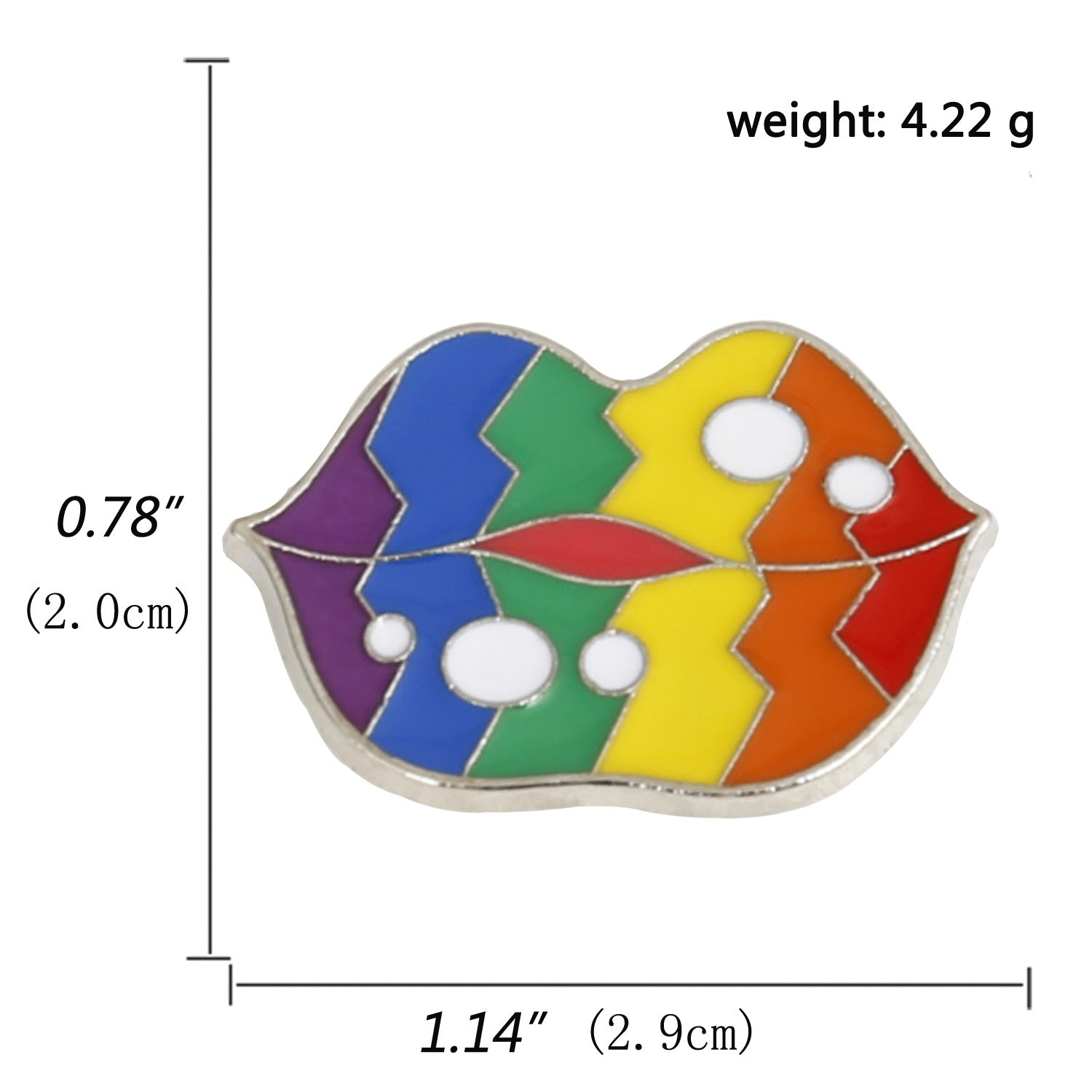 Rainbow Creative Cartoon Snail Colorful Badge Brooch