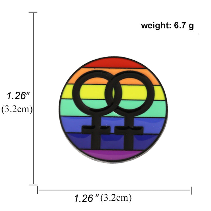 Rainbow Creative Cartoon Snail Colorful Badge Brooch