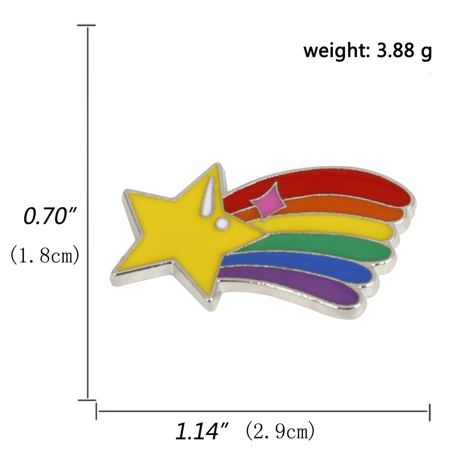 Rainbow Creative Cartoon Snail Colorful Badge Brooch