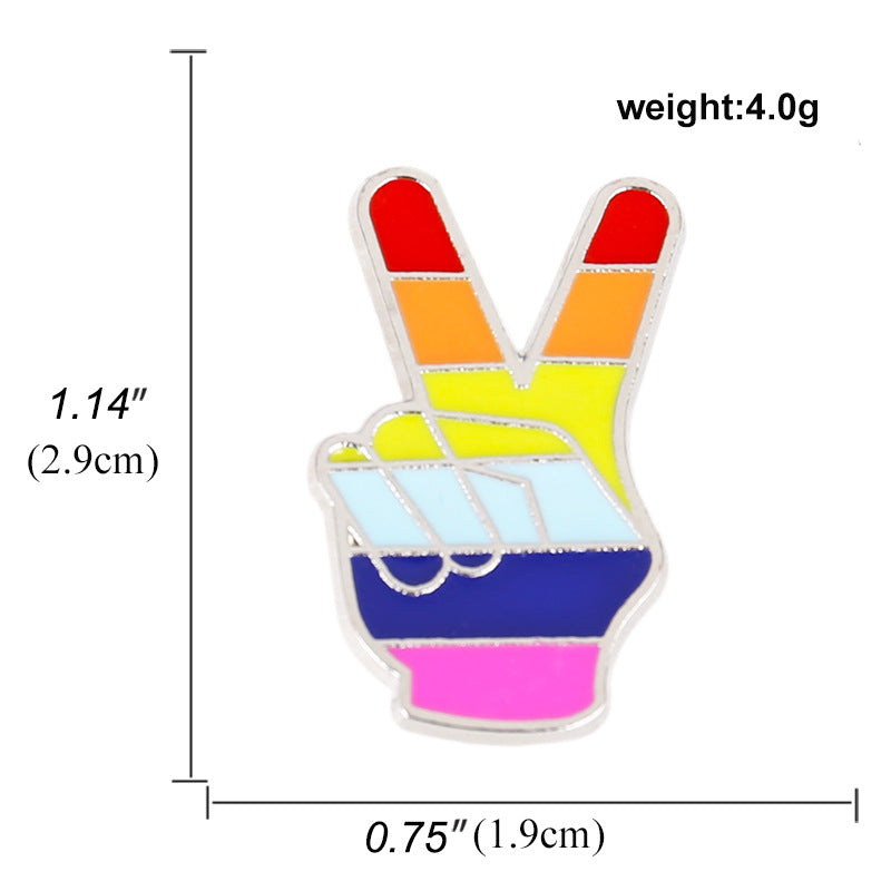 Rainbow Creative Cartoon Snail Colorful Badge Brooch