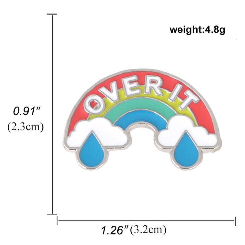 Rainbow Creative Cartoon Snail Colorful Badge Brooch