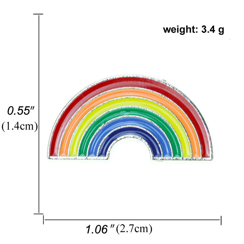 Rainbow Creative Cartoon Snail Colorful Badge Brooch