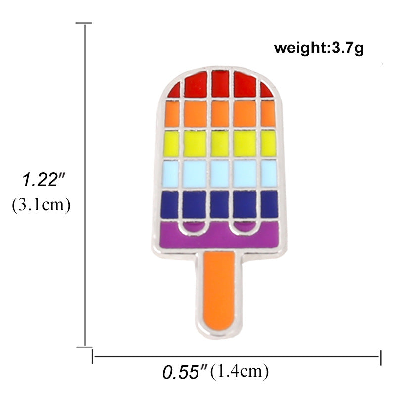 Rainbow Creative Cartoon Snail Colorful Badge Brooch