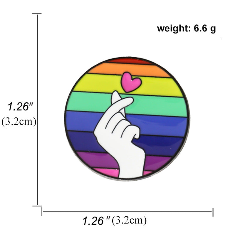 Rainbow Creative Cartoon Snail Colorful Badge Brooch