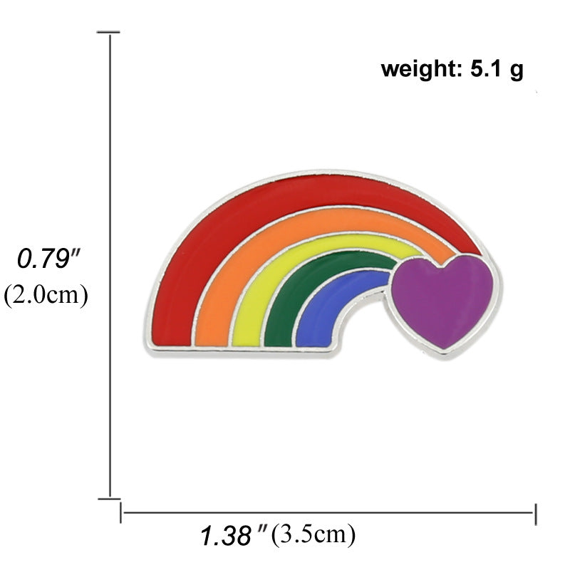 Rainbow Creative Cartoon Snail Colorful Badge Brooch