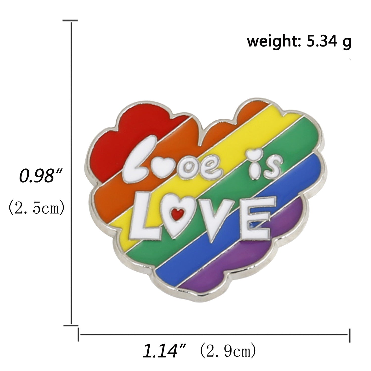 Rainbow Creative Cartoon Snail Colorful Badge Brooch