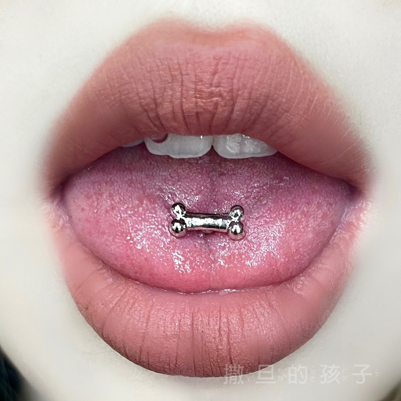 Tongue Pin Titanium Steel Pure Love Puppy Male Thread Sweet Cool