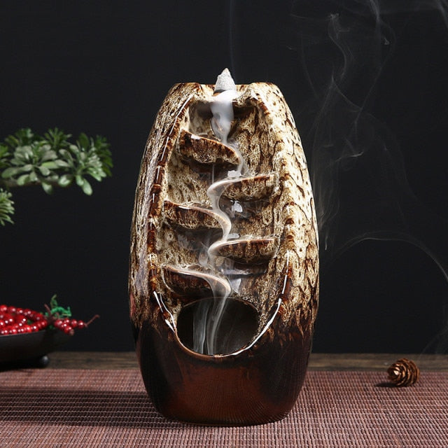 Ceramic Waterfall Incense Burner - Kandy's Gadgets