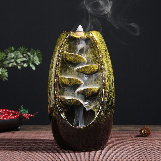 Ceramic Waterfall Incense Burner - Kandy's Gadgets