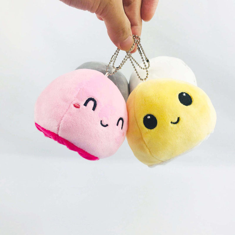 Turn-over plush doll keychain