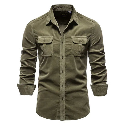 Men's Casual Corduroy Shirt - Kandy's Gadgets