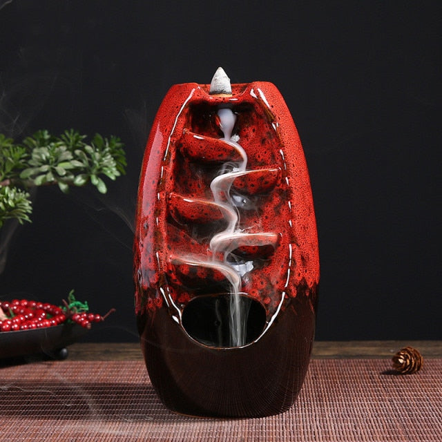 Ceramic Waterfall Incense Burner - Kandy's Gadgets