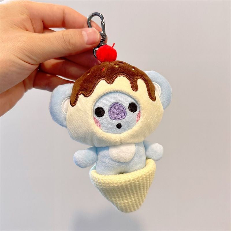 Fashion Simple Plush Doll Keychain Pendant