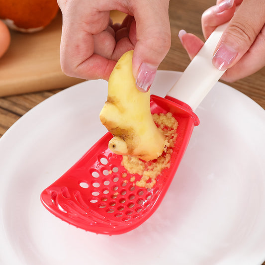 Multifunctional Slotted  Cooking Spoon Mashed Auxiliary Food Ginger Garlic Spoon Press Potatoe Stir-frying Spatula Kitchen Gadget