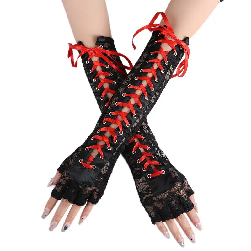 Elbow Length Half-finger Gloves - Kandy's Gadgets