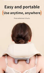 Tuhopeta 6D Neck Shoulder Back Massager Deep Tissue Back Massage DeviceKneading Squeeze Tense Massager Trapezius Muscle Massage