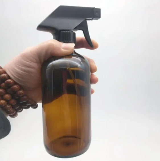 glass spray bottle 250 ml Empty Amber Glass Spray Bottle Essential Oil Cleaning Refillable Trigger Bottle LiquidAtomizer