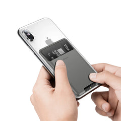 Baseus Universal Phone Back Wallet Card Slots Case For iPhone 16 15 Pro Max X XS XR Shell Case Luxury Silicone Phone Pouch Cases