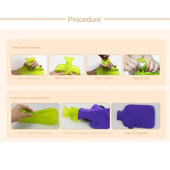 Hot Water Bag for Menstrual Period, Rubber PVC Water Injection, Long Small Special, Warm Water Bottle, 850ml