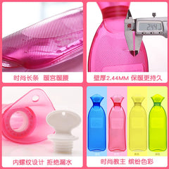 Hot Water Bag for Menstrual Period, Rubber PVC Water Injection, Long Small Special, Warm Water Bottle, 850ml
