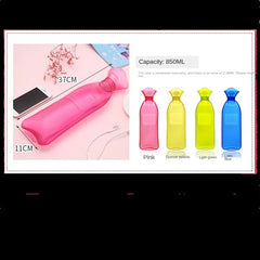 Hot Water Bag for Menstrual Period, Rubber PVC Water Injection, Long Small Special, Warm Water Bottle, 850ml