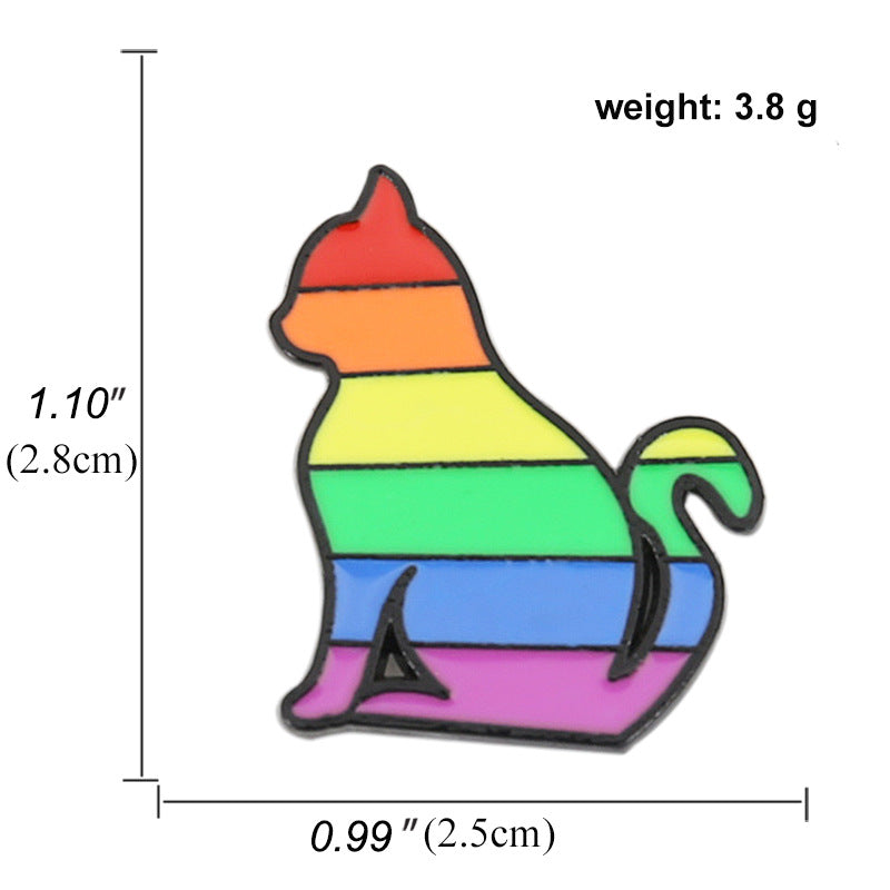 Rainbow Creative Cartoon Snail Colorful Badge Brooch