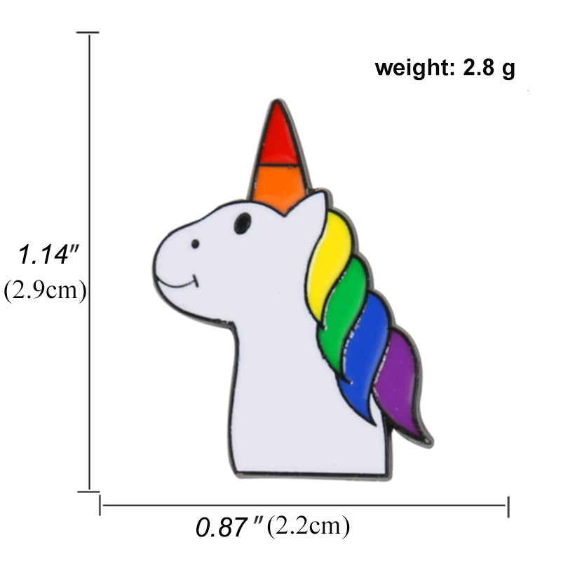 Rainbow Creative Cartoon Snail Colorful Badge Brooch