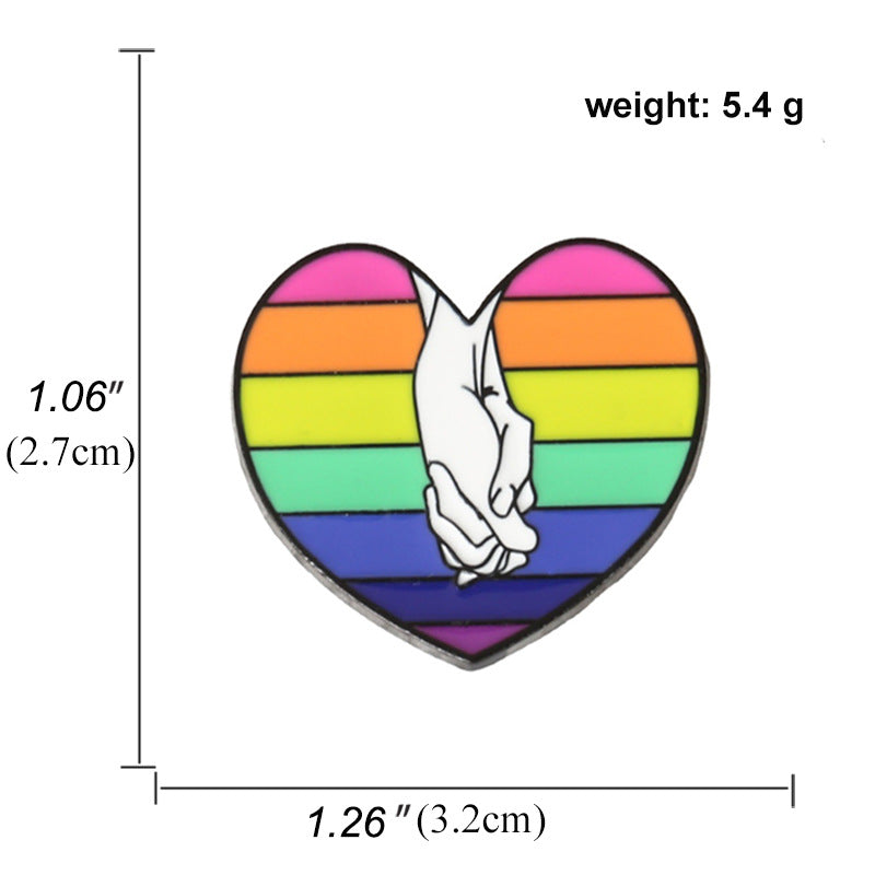 Rainbow Creative Cartoon Snail Colorful Badge Brooch