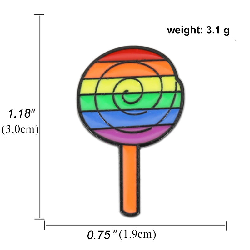 Rainbow Creative Cartoon Snail Colorful Badge Brooch