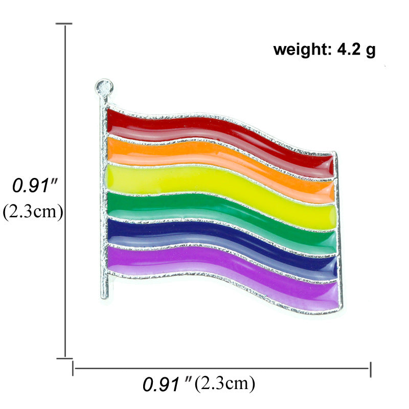 Rainbow Creative Cartoon Snail Colorful Badge Brooch