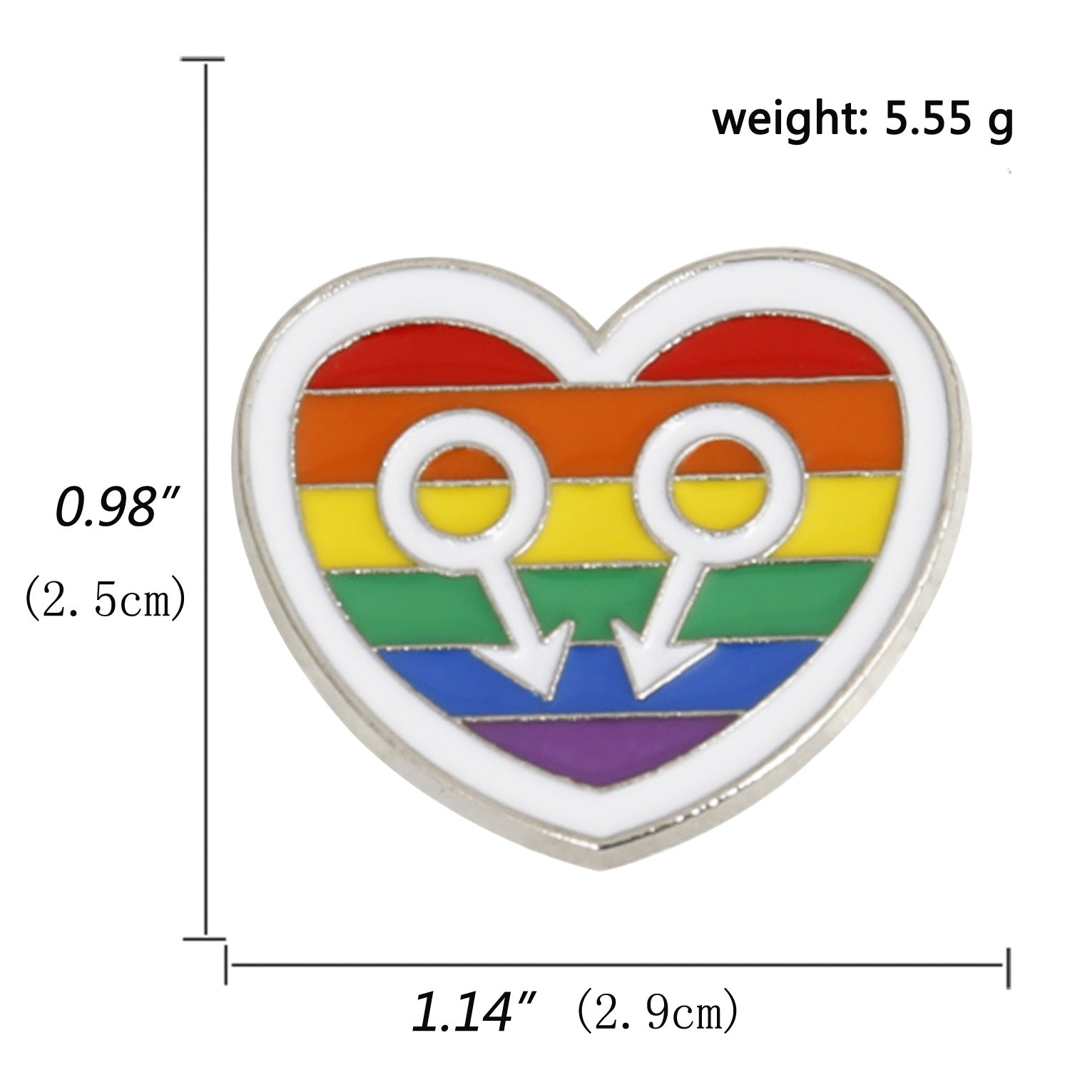 Rainbow Creative Cartoon Snail Colorful Badge Brooch