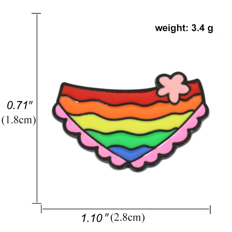 Rainbow Creative Cartoon Snail Colorful Badge Brooch