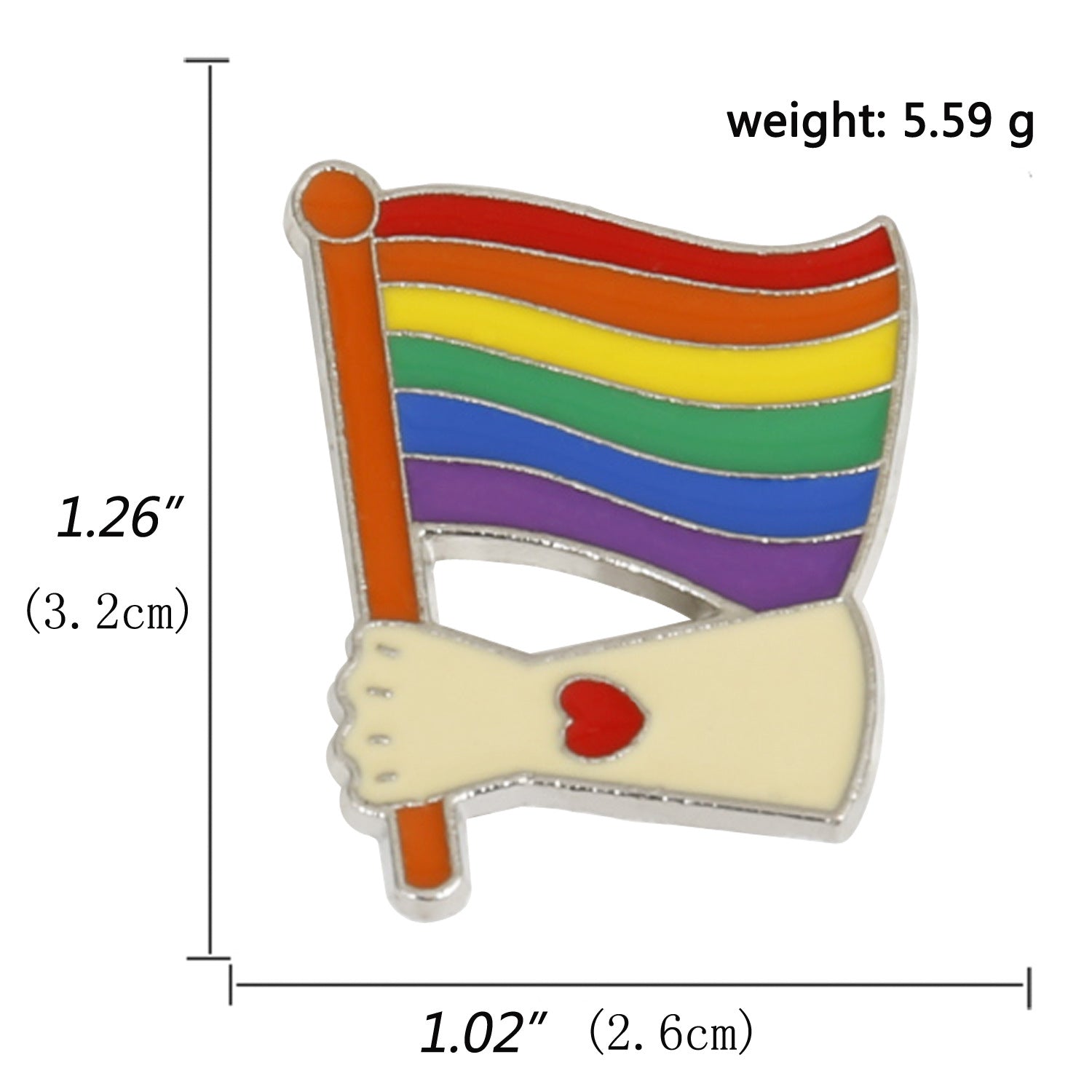 Rainbow Creative Cartoon Snail Colorful Badge Brooch