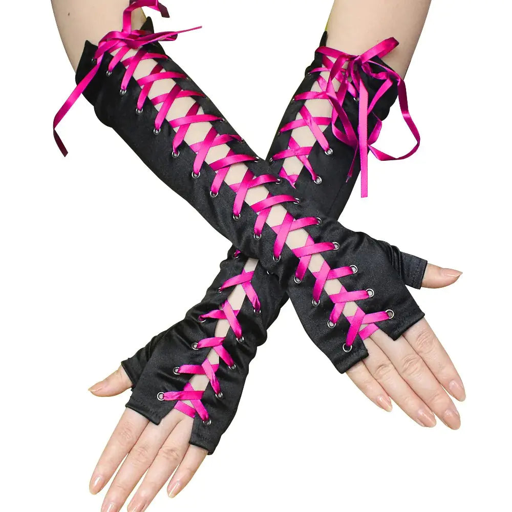 Elbow Length Half-finger Gloves - Kandy's Gadgets