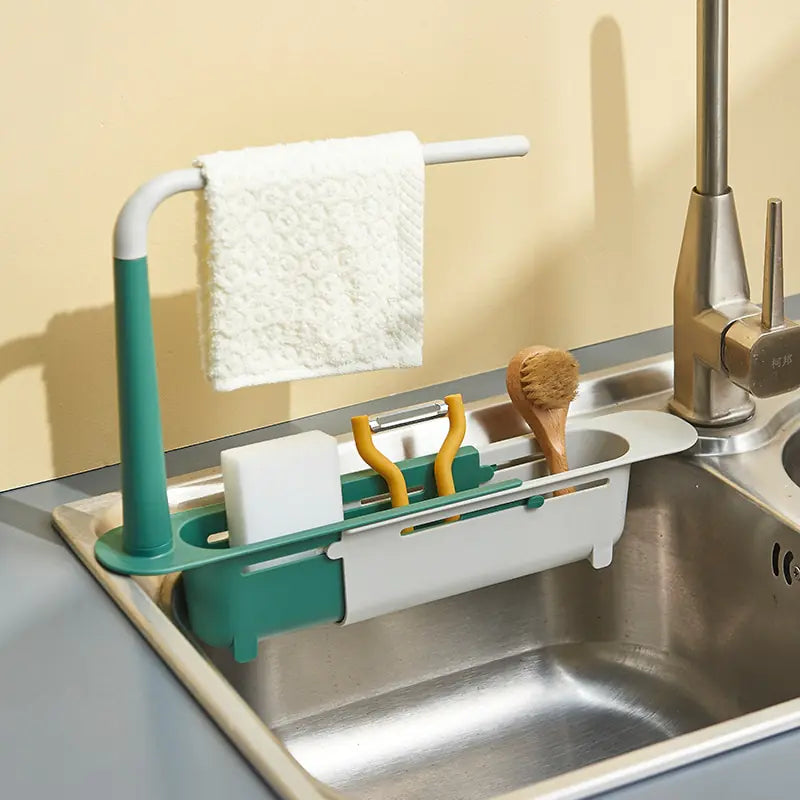 Telescopic Sink Organizer Rack Basket - Kandy's Gadgets