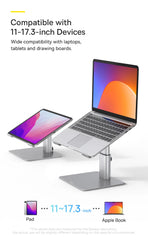 Baseus Laptop Stand for Macbook Air Pro Foldable Aluminum Vertical Notebook Stand Scalable Adjustable Support Tablet Kickstand