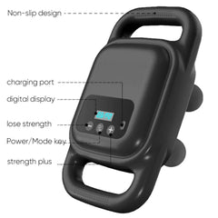 4-Head Percussion Massage Gun with LCD Display, Professional Deep Tissue Muscle Relaxation for Fitness Sports Recovery