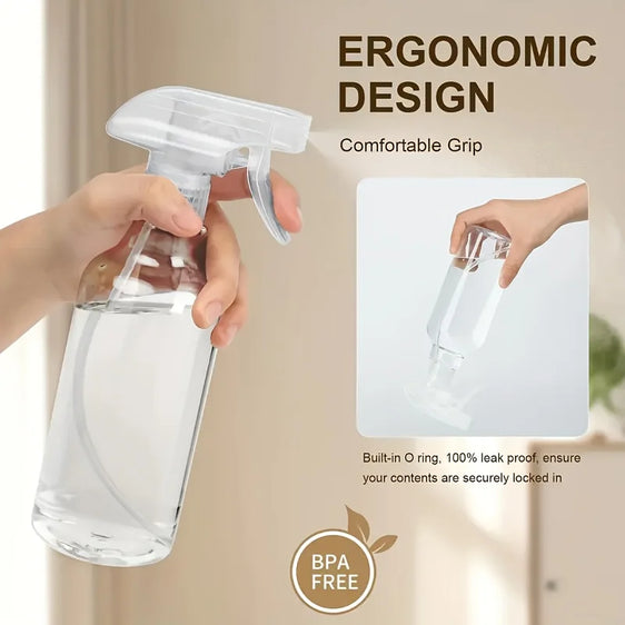2pcs 250/500ml Glass Empty Spray Bottles  Refillable Reusable Essential Oils Plants Cleaning Hair Cosmetic Pump Liquid Dispenser