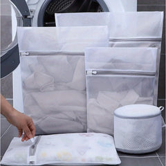 10/5Pcs Mesh Laundry Bags with Non Rust Zipper, White Laundry Bags Mesh Wash Bags, Easy Fit Bra, Sock,Lingerie,Sneaker, Laundry