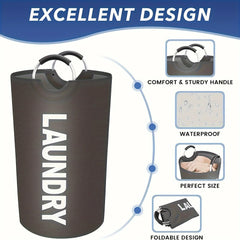 Large Laundry Basket 90L Collapsible Laundry Bag with Padded Handles Waterproof Dirty Clothes Hamper for Laundry Hamper Basket