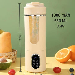 New juicer 530ml portable wireless USB charging mini juicer Crushed ice electric juicing 12 blade fresh juice blender