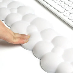 Leather Cloud Shape Wrist Rest Pad Soft PU Material Memory Foam Anti-Slip Rubber Base Office Keyboard Mouse Support Wrist Pad