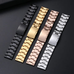 Stainless Steel Watch Strap 18mm 20mm 22mm 24mm 26mm 28mm 30mm Folding Buckle Strap Men Replacement Wristwatch Band Accessories