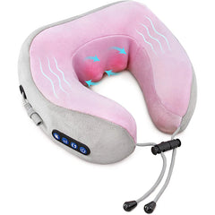 Electric Neck Massager With Heat Vibration 3D Kneading Shiatsu Massage U Shaped Pillow For Shoulder Cervical Pain Relief Fatigue