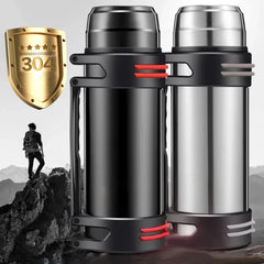 Large Capacity Thermos Bottle Outdoor Thermal Insulation Water Bottles Stainless Steel Travel Mug for Coffee Keep Hot Cold Drink