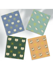 Cute Animals Swedish Dishcloths for Kitchen 4 Pack Watercolor Reusable Paper Towels Dish Towel Non-Scratch Cellulose Napkin